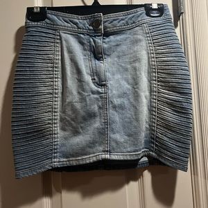H&M Textured Denim Mini Skirt